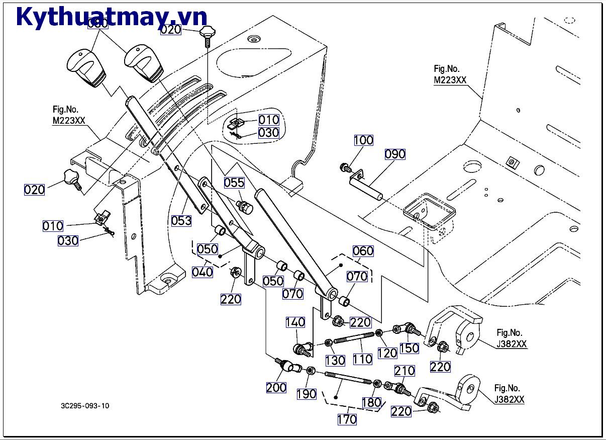 Cần điều khiển lục kéo và vị trí ( cũ) 50001 đến 89999